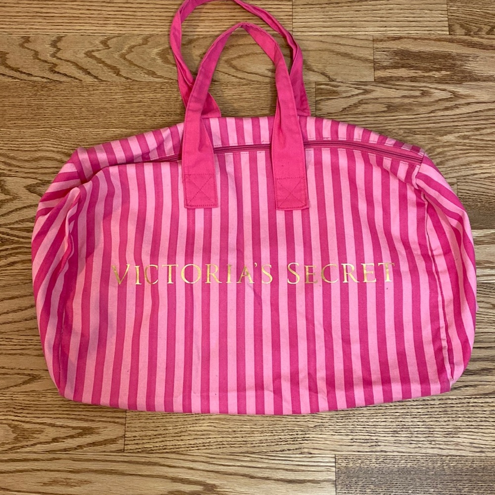 Victoria’s Secret Striped Weekender Duffle Bag